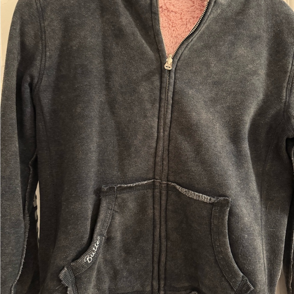 Butter Charcoal Gray Kids Hoodie